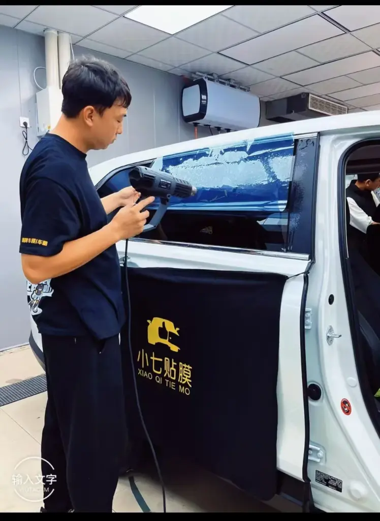三门峡小七贴膜车灯门店施工区域实景