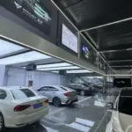 百莱创郑州旗舰店汽车贴膜车间实景